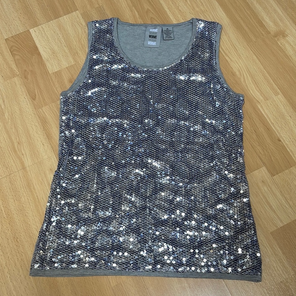 Snakeskin Sequin Tank by VERVE